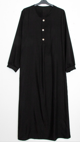 Abaya vanlig m knappar, bred och lång   silky   flera färger