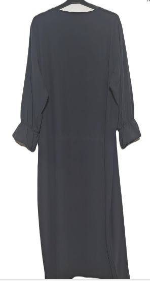 Abaya med volangärm silky  flera färger