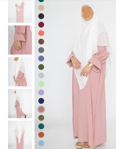 Abaya m volangärm silky