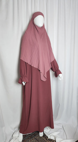 Abaya m volangärm   sommarcrepe flera färger