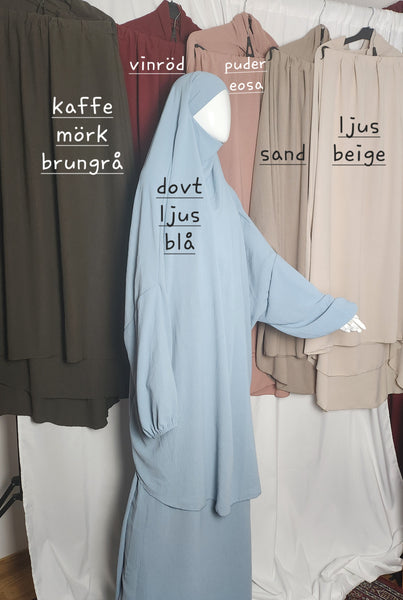 Jilbab no 45    sommarcrepe flera färger