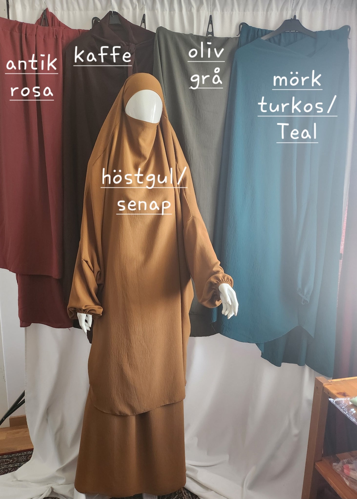 Jilbab no 45    sommarcrepe flera färger