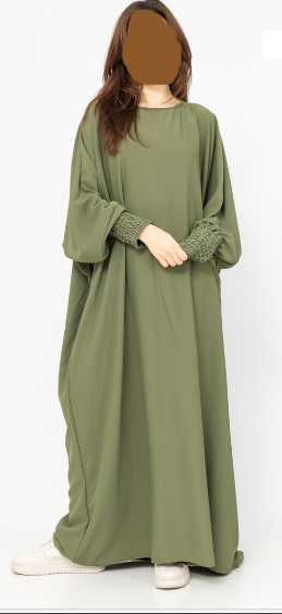 Abaya batwing m  smockärm