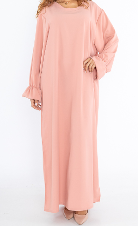 Abaya med volangärm silky