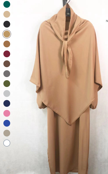 No 37   Abaya m kort khimar  Silky