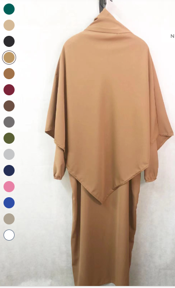 No 37   Abaya m kort khimar  Silky