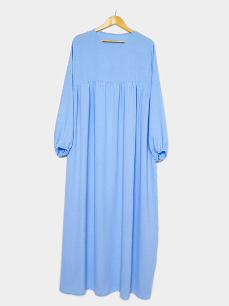 Abaya m veck,  sommarcrepe  flera färger