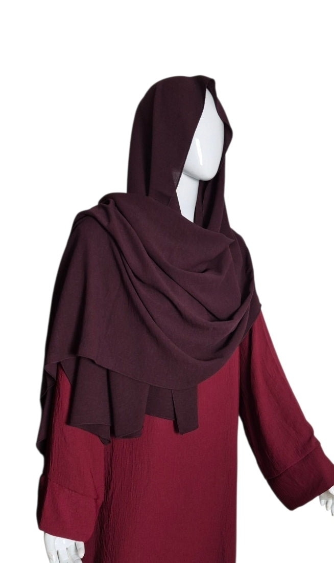 Sjal No 120  mörk vinröd